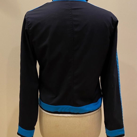 Nike Womens Navy Lightweight Track Jacket with Light Blue Side Stipe / Size M - Picture 10 of 14